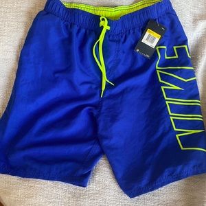 Nike swim trunks blue and neon yellow - Men’s M NWT